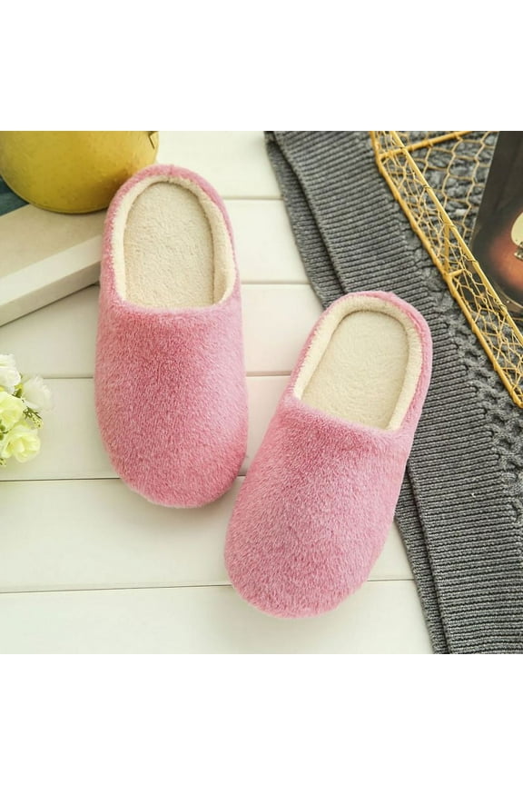 Women's Fuzzy Fluffy Furry Fur Slippers Flip Flop Cozy House Sandals Slides Soft Flat Comfy Anti-Slip Spa Indoor Outdoor Slip on