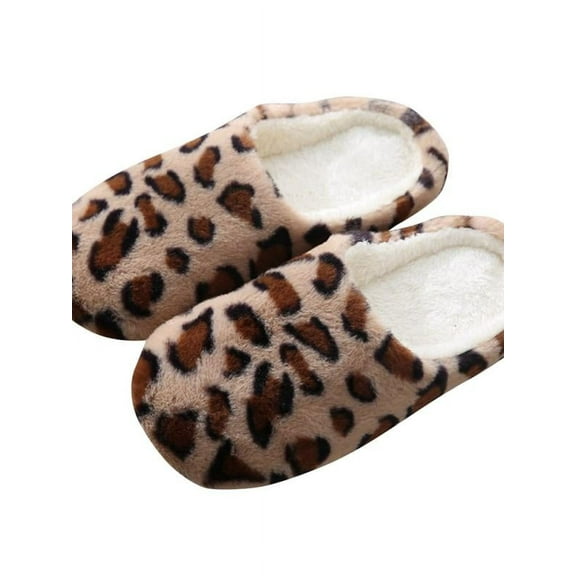 Women's Fuzzy House Memory Foam Slippers,Furry Faux Fur Lined Bedroom Shoes,Cozy Indoor Slide