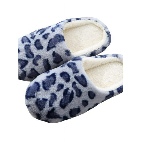Women's Fuzzy House Memory Foam Slippers,Furry Faux Fur Lined Bedroom Shoes,Cozy Indoor Slide