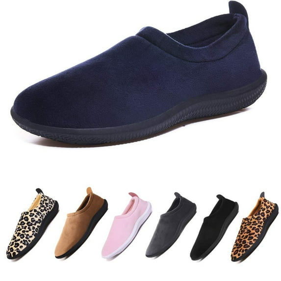 Women's Fuzzy House Shose Men's Moccasin Slippers Boots Comfortable Warm Slip On Memory Foam Home Basic Indoor Outdoor