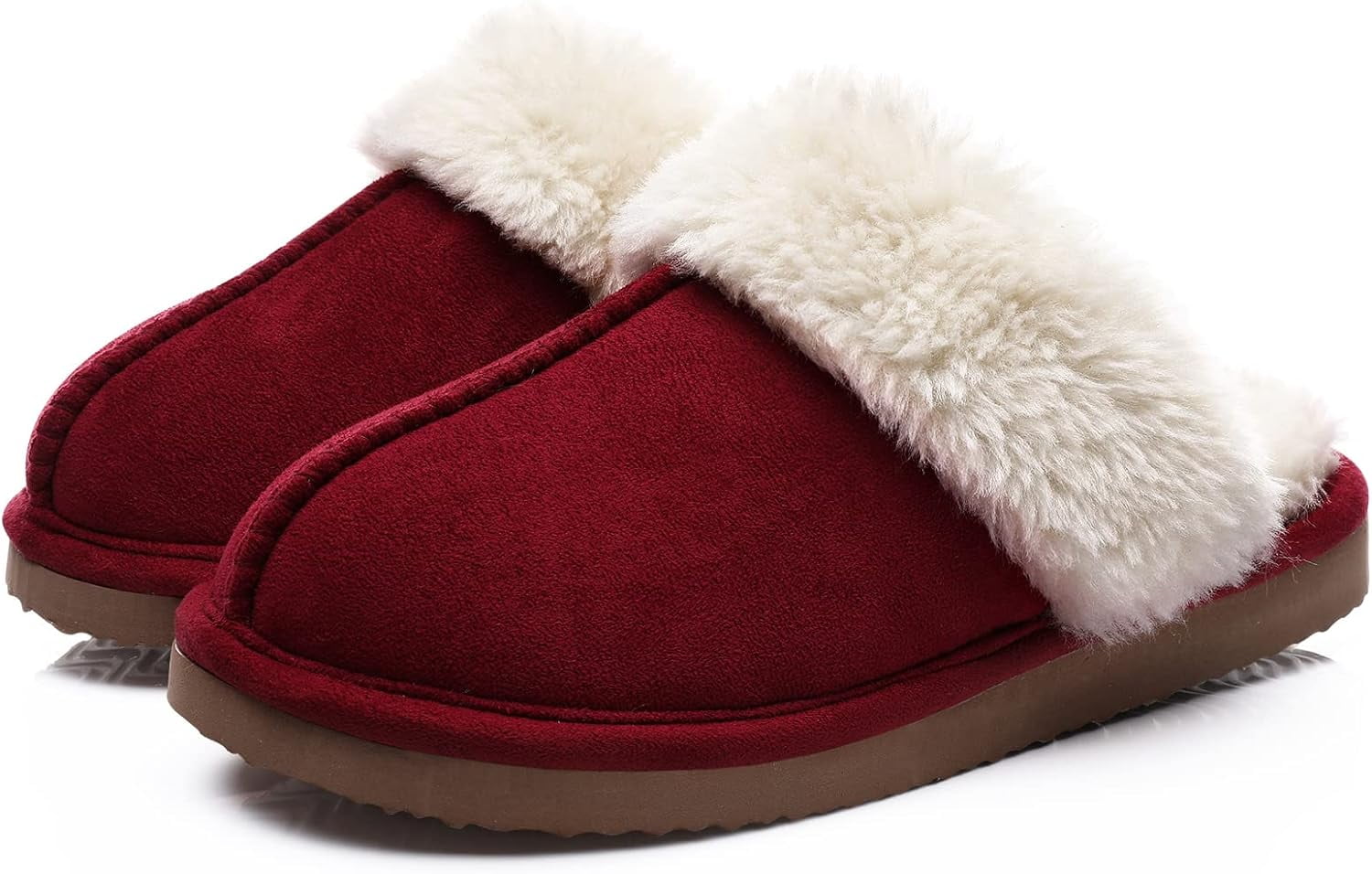 Women's Fuzzy Memory Foam Slippers Fluffy Winter House Shoes Indoor and