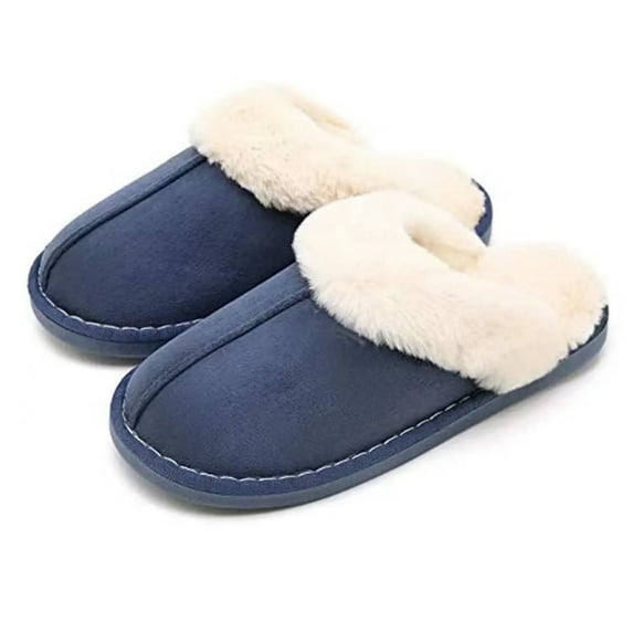Women's Fuzzy Memory Foam Slippers Fluffy Winter House Shoes Indoor and Outdoor