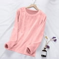 thumbnail image 1 of Women's Fuzzy Pajama Tops Long Sleeve Flannel Fleece Winter Warm Thick Sleep Pullover Shirt Sleepwear XXL, 1 of 9