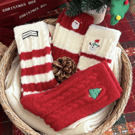 Women’s Fuzzy Plush Slipper Socks – Soft Warm Cozy Sleep Socks, Fluffy Christmas Stocking Stuffers, Plush Winter Lounge Socks for Women Sizes 6–11