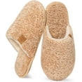 thumbnail image 1 of Women's Fuzzy Slip-on Slippers Warm Cozy Soft Lightweight Memory Foam Indoor House Shoes, 1 of 12