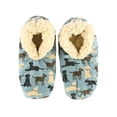 thumbnail image 1 of Women’s Fuzzy Slipper Socks with Grippers – Soft Microfiber Outer, Cozy Fleece Lined Indoor House Socks (Labs, S/m), 1 of 6