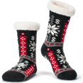 thumbnail image 1 of Women's Fuzzy Slipper Socks with Non-Slip Grippers, Cozy Fluffy Sherpa Lined, Cute Christmas Gifts 1Pairs, 1 of 5