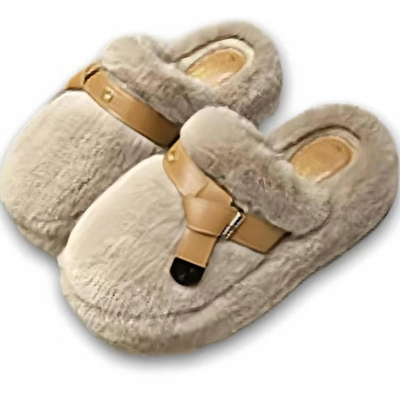 Women's Fuzzy Slippers Fluffy Cozy Comfy Memory Foam Shoes House Slippers Faux Fur Soft Plush Classic Slides Anti-Skid Indoor Outdoor Home Bedroom Slippers for Women