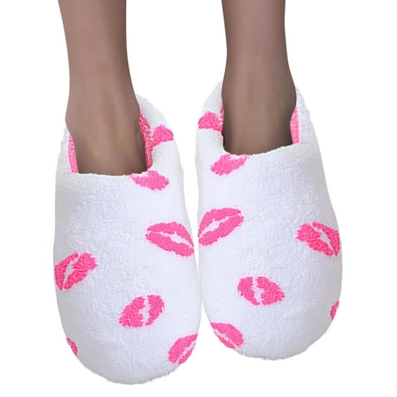 Women's Fuzzy Slippers Warm Coral Fleece Lined Plush Comfortable Memory Foam Non Slip Home Shoes