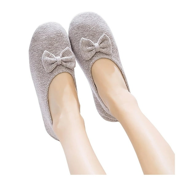 Women's Fuzzy Slippers Warm Fleece Lined Plush Non Slip House Shoes Comfortable Memory Foam Loafer Slippers