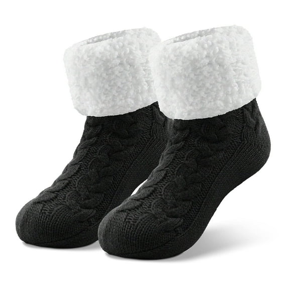 Women's Fuzzy Sock,Non-Slip Socks,Winter Socks,Cuddly Socks,with Abs Sole and Warm Cottage Socks,1 Pair