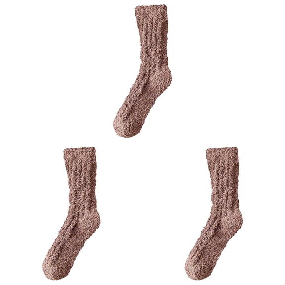Women's Fuzzy Socks 3 Pairs Fall Winter Thermal Socks Lined Sleeping Socks Non Floor Warm Cute Fuzzy Socks