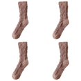 thumbnail image 1 of Women's Fuzzy Socks 4 Pairs Fall Winter Thermal Socks Lined Sleeping Socks Non Floor Warm Cute Fuzzy Socks, 1 of 4