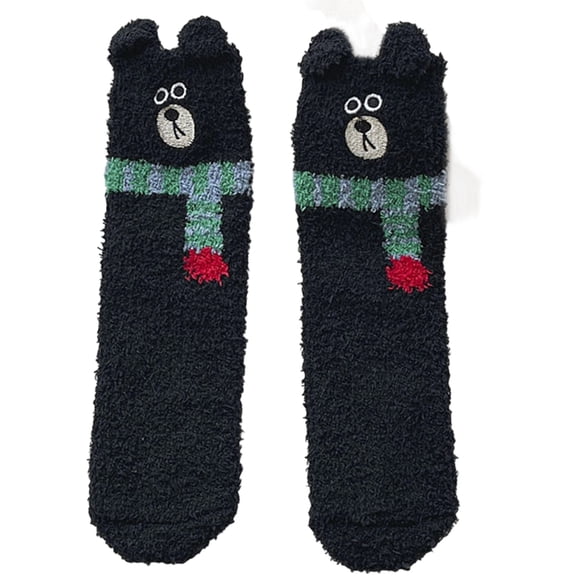 Women's Fuzzy Socks Soft Cosy Slipper Socks Warm Winter Sleep Plush Bed Sock Thicker Fuzzy Cosy Slipper Sock Hosiery