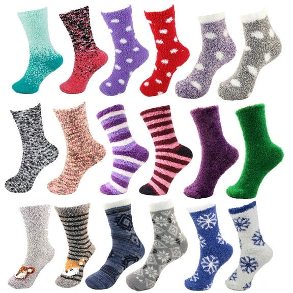 Women's Fuzzy Socks - Super Soft Cozy Comfy Warm Surprise Package Mystery Sock