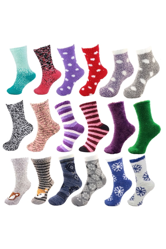 Women's Fuzzy Socks - Super Soft Cozy Comfy Warm Surprise Package Mystery Sock