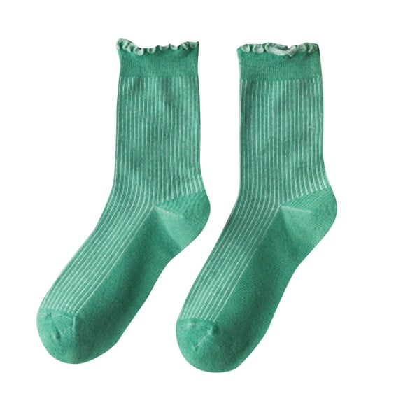 Women's Fuzzy Socks Winter Warm Soft Slipper Home Sleeping Cute Comfortable Non-Slip Socks in Green