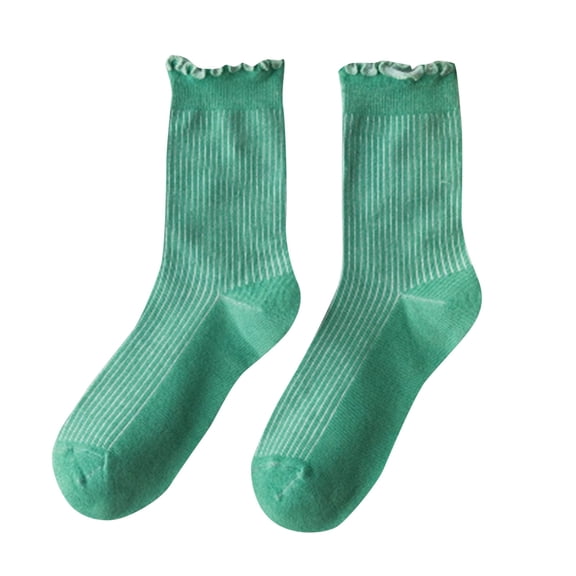 Women's Fuzzy Socks Winter Warm Soft Slipper Home Sleeping Cute Comfortable Non-Slip Socks in Green