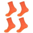 thumbnail image 1 of BambooMN Women's Fuzzy Soft Colored Cozy Plush Warm Fluffy Socks - Bright Orange - 4 Pairs, 1 of 6