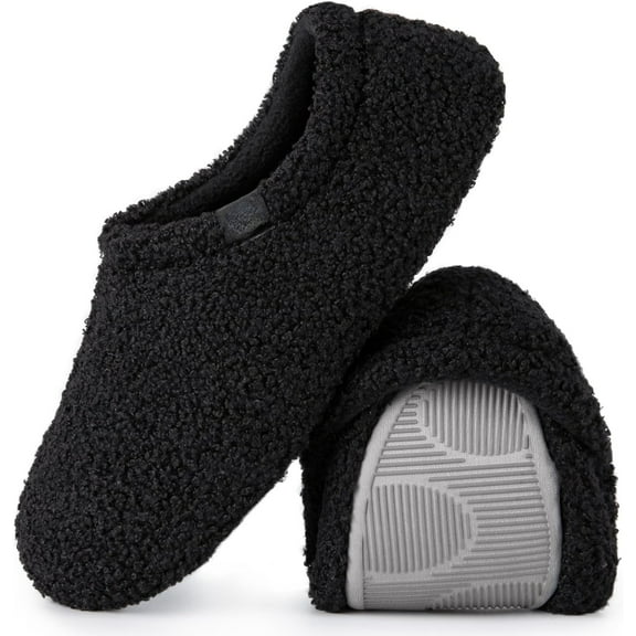 Women's Fuzzy Teddy Slippers Lightweight Memory Foam Indoor House Shoes