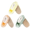 thumbnail image 1 of BambooMN Women's Super Soft Sequin Slippers with Non-Slip Bottoms - Asst 3D - Large - 3 Pairs, 1 of 6