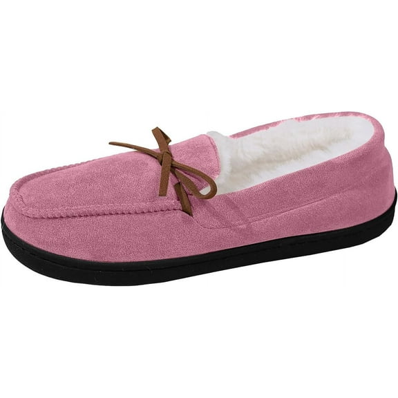 Women's Fuzzy Winter Slippers - Memory Foam, Closed-Back with Soft Plush for Indoor Warmth & Comfort
