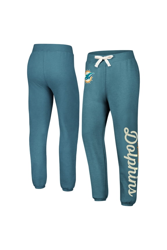 Women's G-III 4Her by Carl Banks Aqua Miami Dolphins Scrimmage Fleece Pants