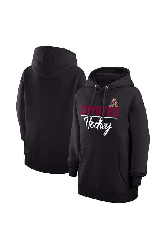 Women's G-III 4Her by Carl Banks Black Arizona Coyotes Team Sport Tri-Blend Fleece Hoodie