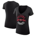 thumbnail image 1 of Women's G-III 4Her by Carl Banks Black Arizona Diamondbacks Super-Slim Fit Lightweight City Graphic V-Neck T-Shirt, 1 of 5