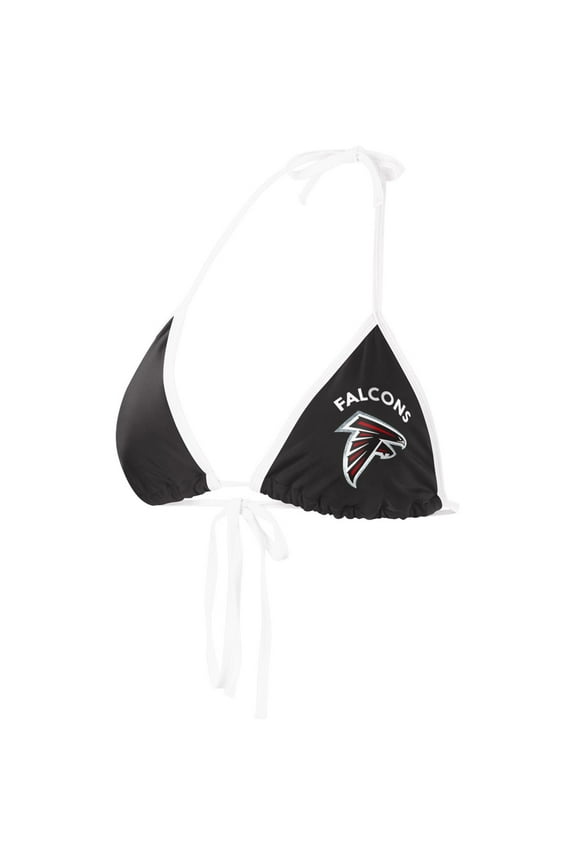 Women's G-III 4Her by Carl Banks Black Atlanta Falcons Perfect Match Bikini Top