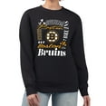 thumbnail image 1 of Women's G-III 4Her by Carl Banks Black Boston Bruins Collage Graphic Fleece Long Sleeve Pullover Sweatshirt, 1 of 3