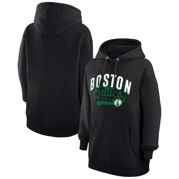 Women's G-III 4Her by Carl Banks Black Boston Celtics Filigree Logo Pullover Hoodie