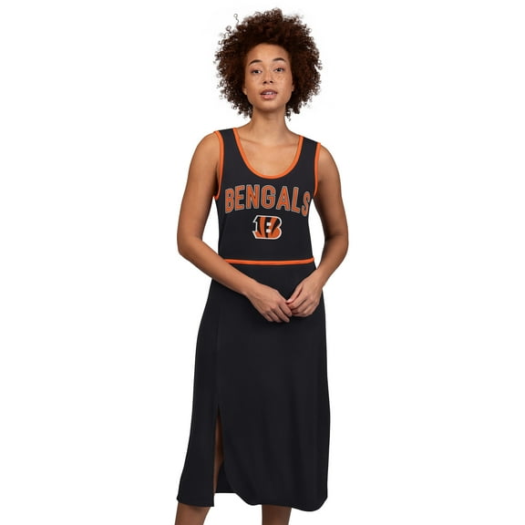 Women's-G-III 4Her by Carl Banks  Black Cincinnati Bengals Center Field Maxi Dress