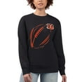 thumbnail image 1 of Women's G-III 4Her by Carl Banks Black Cincinnati Bengals Football Logo Graphic Fleece Tri-Blend Pullover Sweatshirt, 1 of 3