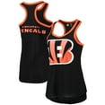 thumbnail image 1 of Women's G-III 4Her by Carl Banks Black Cincinnati Bengals Tater Burnout Tank Top, 1 of 3