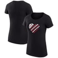 thumbnail image 1 of Women's G-III 4Her by Carl Banks  Black Cincinnati Reds Super-Slim Fit Lightweight Heart Graphic T-Shirt, 1 of 5