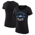 thumbnail image 1 of Women's G-III 4Her by Carl Banks Black Colorado Avalanche Super-Slim Fit Lightweight City Graphic Sport Crewneck T-Shirt, 1 of 3