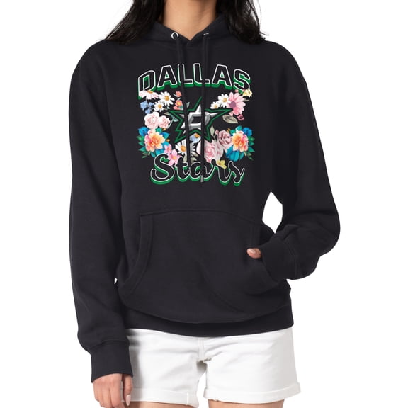 Women's G-III 4Her by Carl Banks Black Dallas Stars Flower Logo Pullover Hoodie