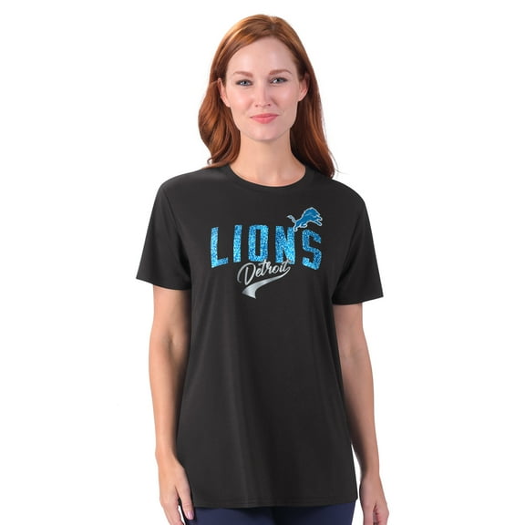 Women's G-III 4Her by Carl Banks Black Detroit Lions Jacey Performance Tri-Blend T-Shirt