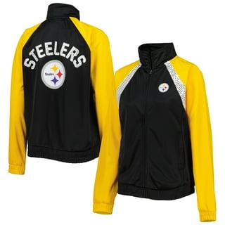 G-III Pittsburgh Steelers Black Full-Zip Lateral Track Jacket