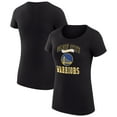 thumbnail image 1 of Women's G-III 4Her by Carl Banks Black Golden State Warriors Super-Slim Fit Lightweight Team Logo T-Shirt, 1 of 3