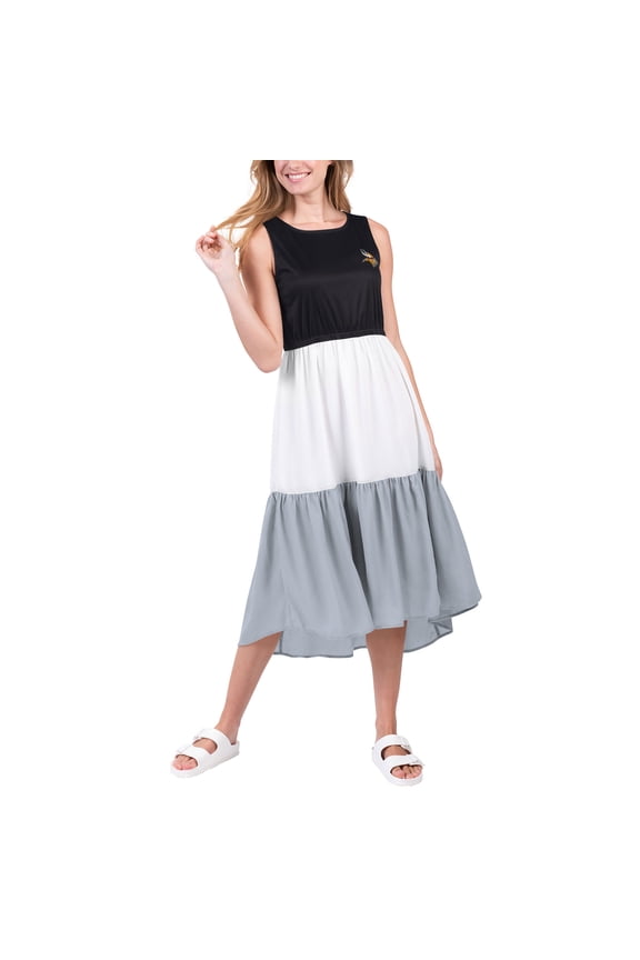 Women's G-III 4Her by Carl Banks Black/Gray Minnesota Vikings 12th Inning Colorblock Dress