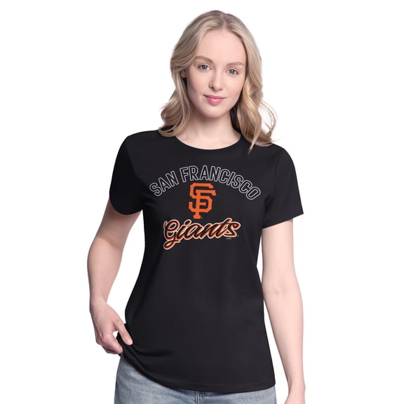 Women's G-III 4Her by Carl Banks Black/Heather Gray San Francisco Giants Short-Sleeve and Long-Sleeve T-Shirt Combo