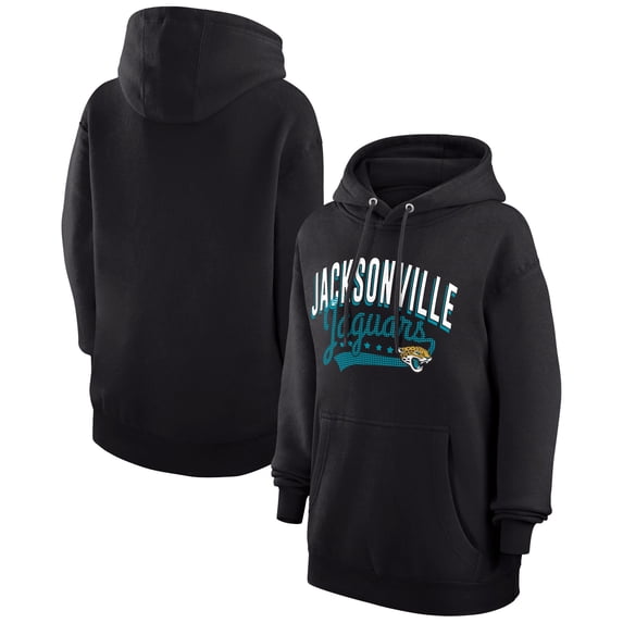 Women's G-III 4Her by Carl Banks Black Jacksonville Jaguars Filigree Logo Pullover Hoodie