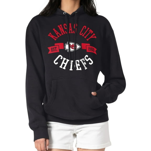 Women's G-III 4Her by Carl Banks Black Kansas City Chiefs City Graphic Team Fleece Pullover Hoodie