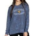 thumbnail image 1 of Women's Navy West Virginia Mountaineers Brandy Tie Dye Tri-Blend Long Sleeve Top, 1 of 2
