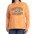 thumbnail image 1 of Women's Orange Oklahoma State Cowboys Brandy Tie Dye Tri-Blend Long Sleeve Top, 1 of 2