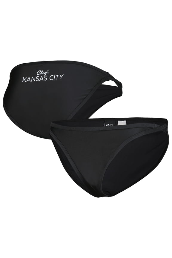 Women's G-III 4Her by Carl Banks Black Kansas City Chiefs Hall of Fame Bikini Bottom