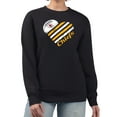 thumbnail image 1 of Women's G-III 4Her by Carl Banks  Black Kansas City Chiefs Heart Graphic Fleece Pullover Sweatshirt, 1 of 2