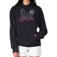 thumbnail image 1 of Women's G-III 4Her by Carl Banks Black LA Clippers Leopard Heart Graphic Fleece Pullover Hoodie, 1 of 3